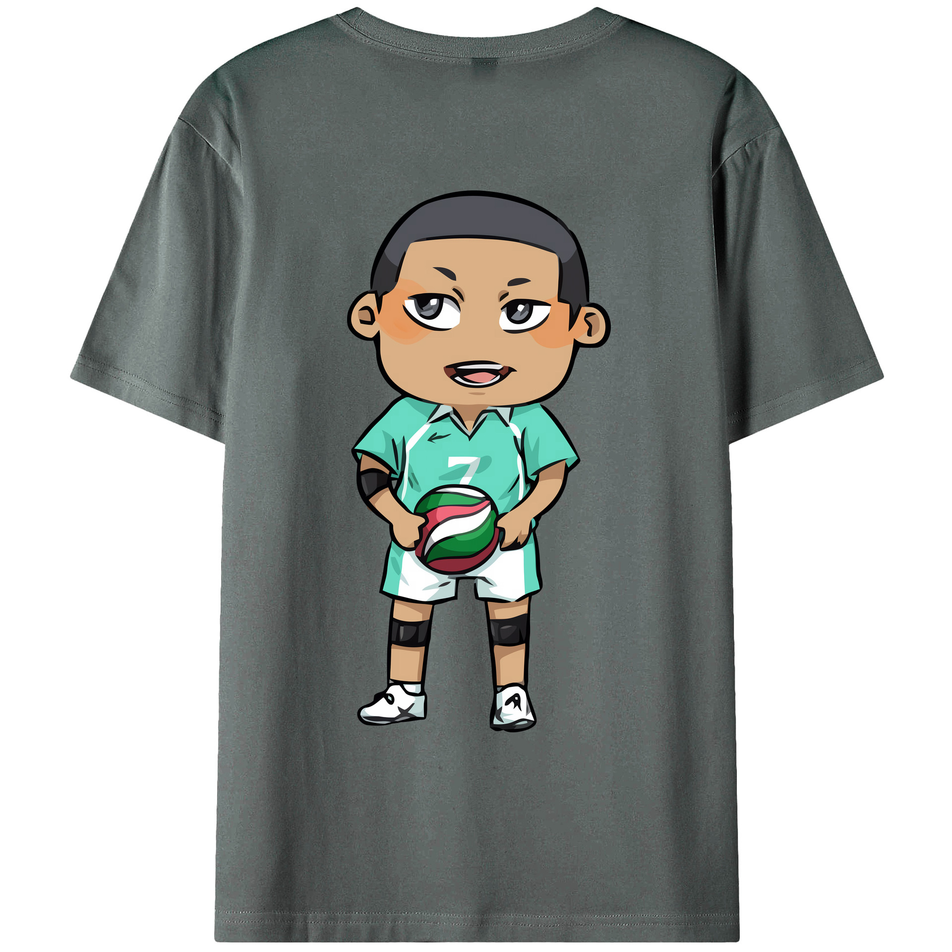 （画像用） ハイキュー!! Haikyu!! 綿100％ メンズ半袖Tシャツ（バックプリント） 通気性